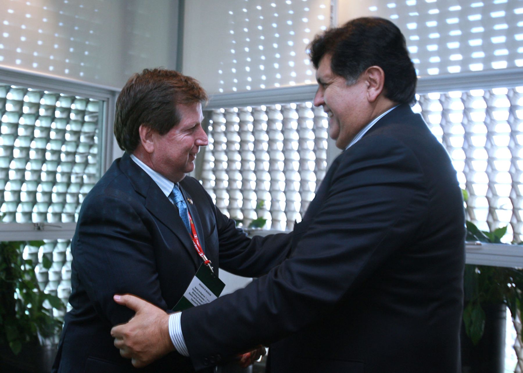 Presidente Alan García se reune con representantes de las principales empresas brasileras, en el marco de la ExpoPerú 2008, que se desarrolla en Sao Paulo. Foto: Sepres.