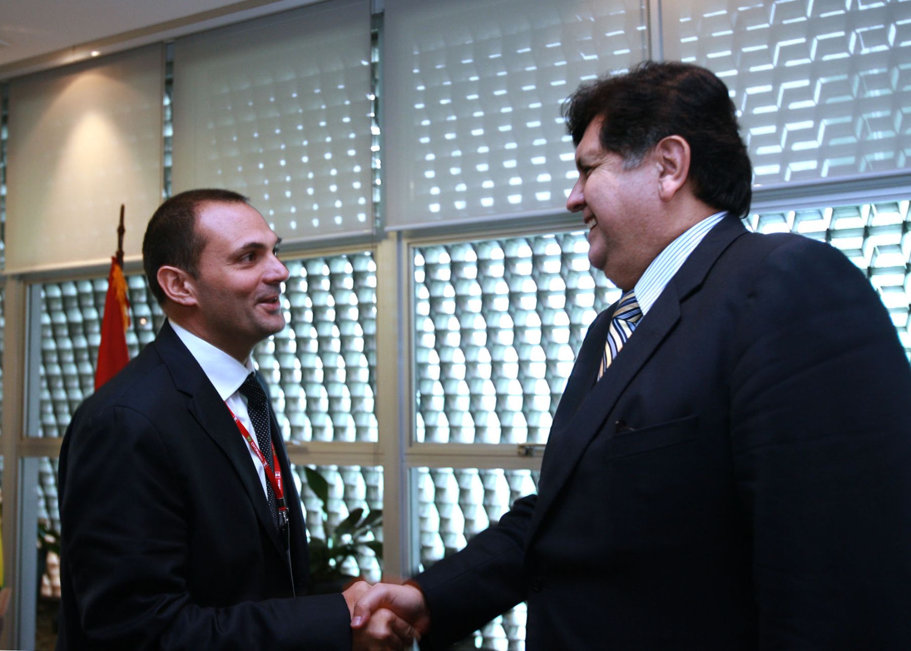 Presidente Alan García se reune con representantes de las principales empresas brasileras, en el marco de la ExpoPerú 2008, que se desarrolla en Sao Paulo. Foto: Sepres.