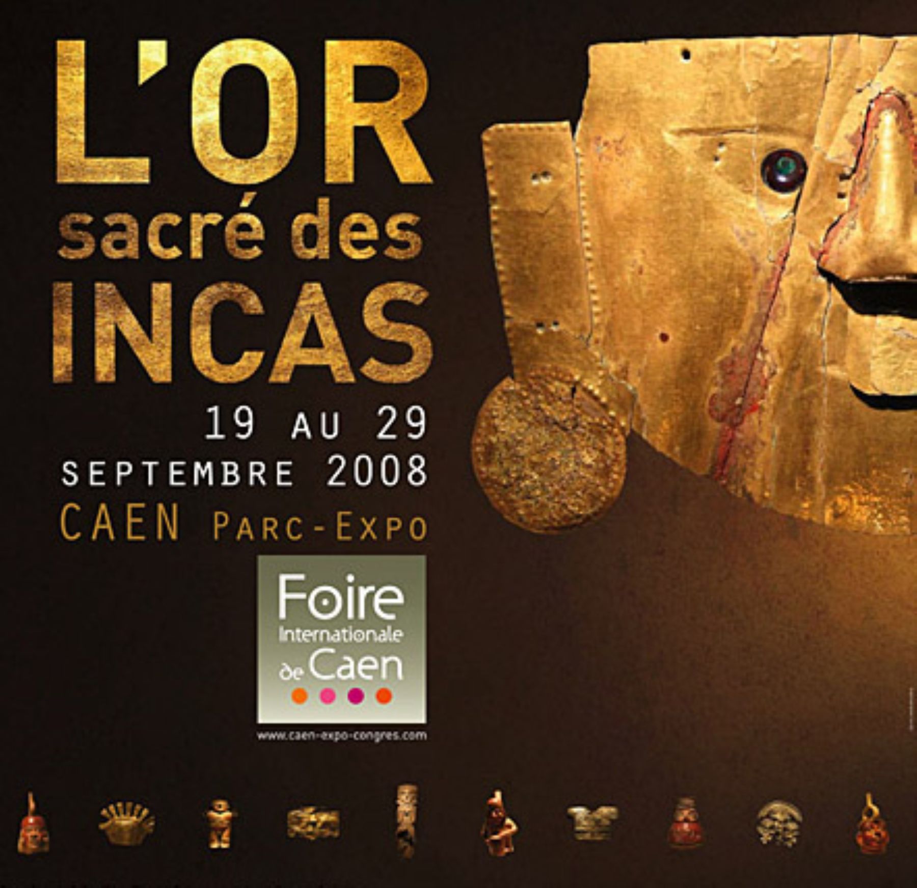 Afiche de presentación de la exposición "El Oro de los Incas" en Francia. Foto: ANDINA/ Internet