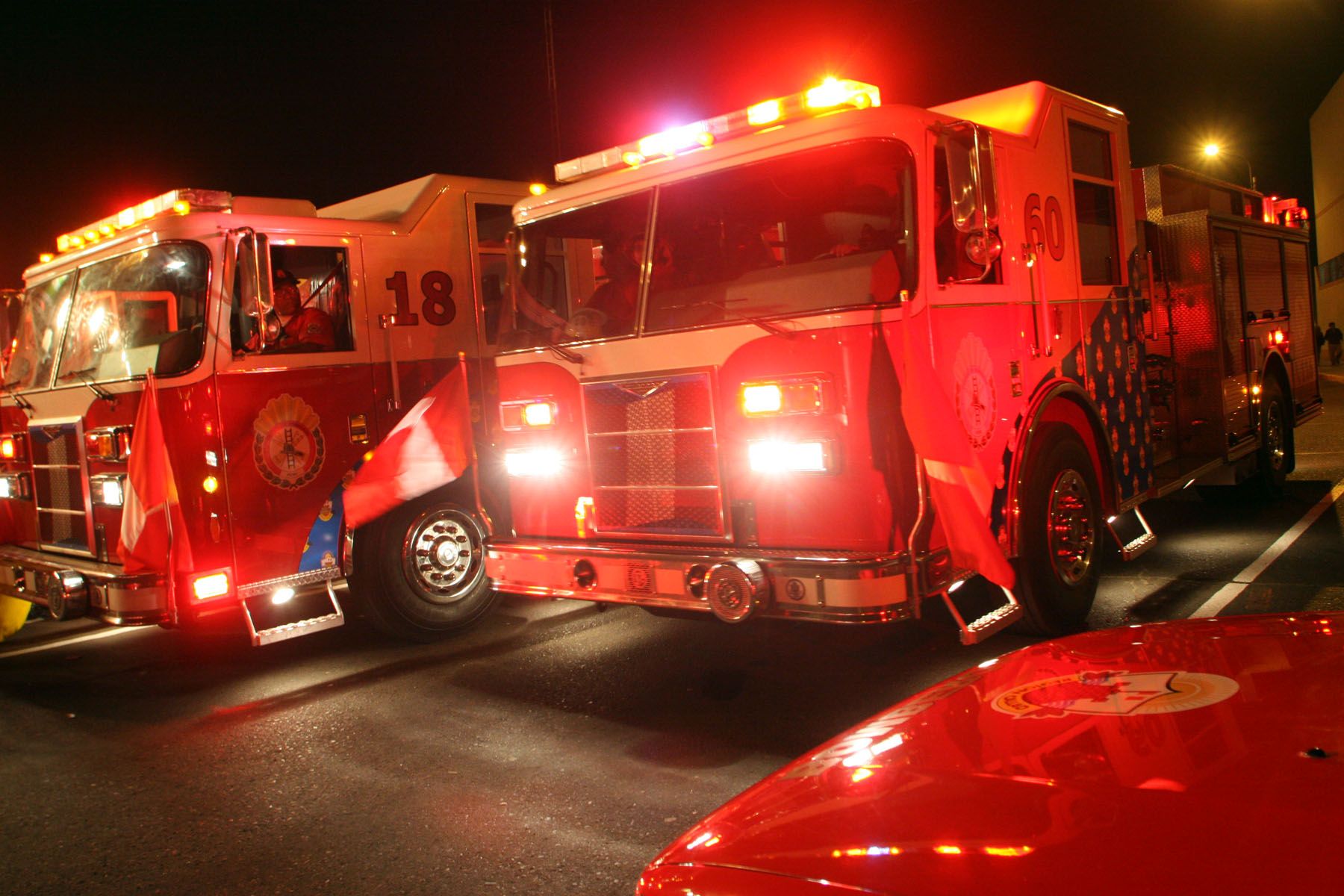 Fire trucks. Photo: ANDINA / Carolina Urra