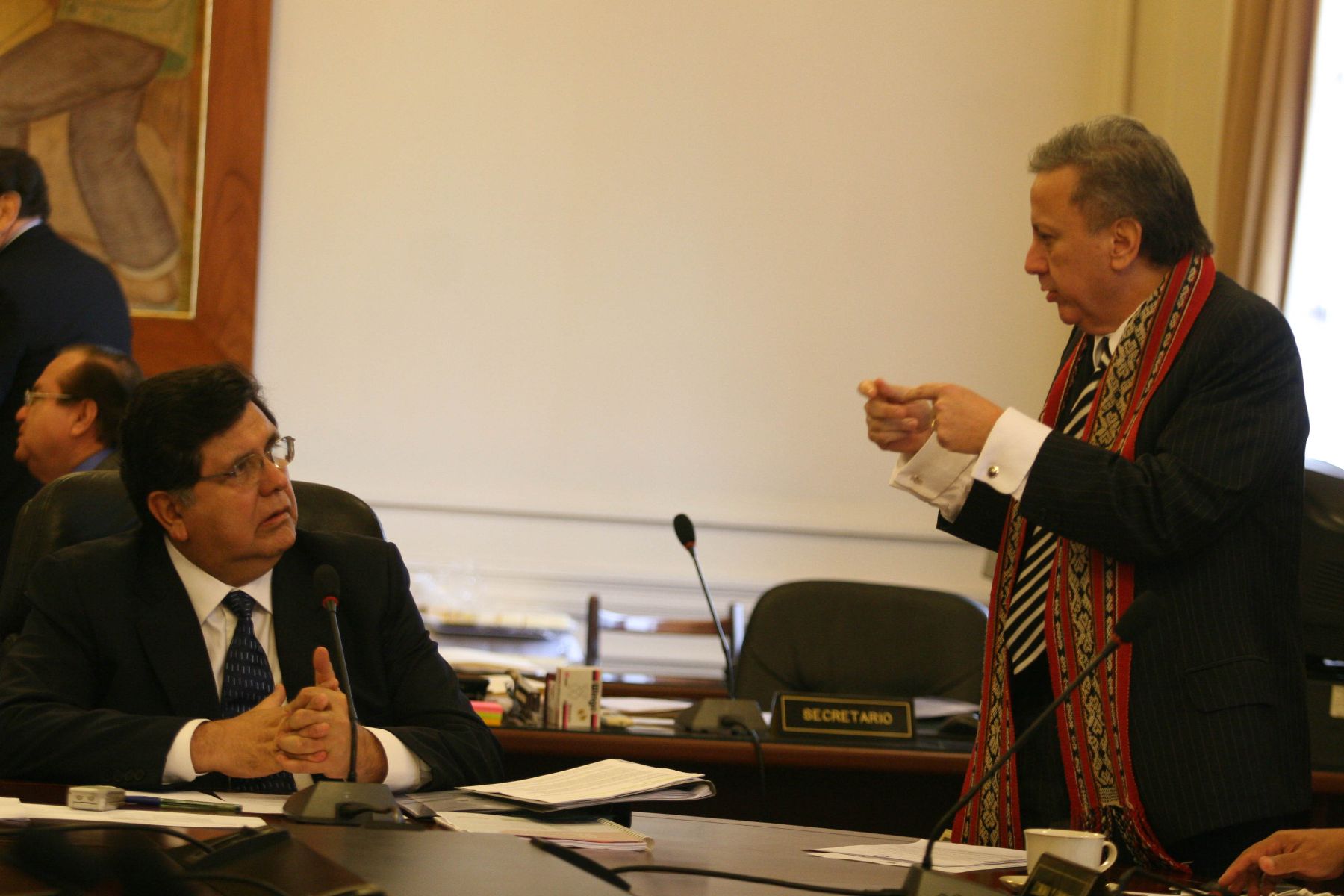 Presidente de la República esta mañana en Consejo de Ministros. Foto:Sepres.