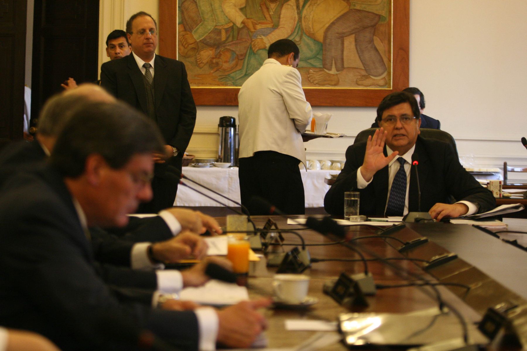 Presidente de la República esta mañana en Consejo de Ministros. Foto:Sepres.