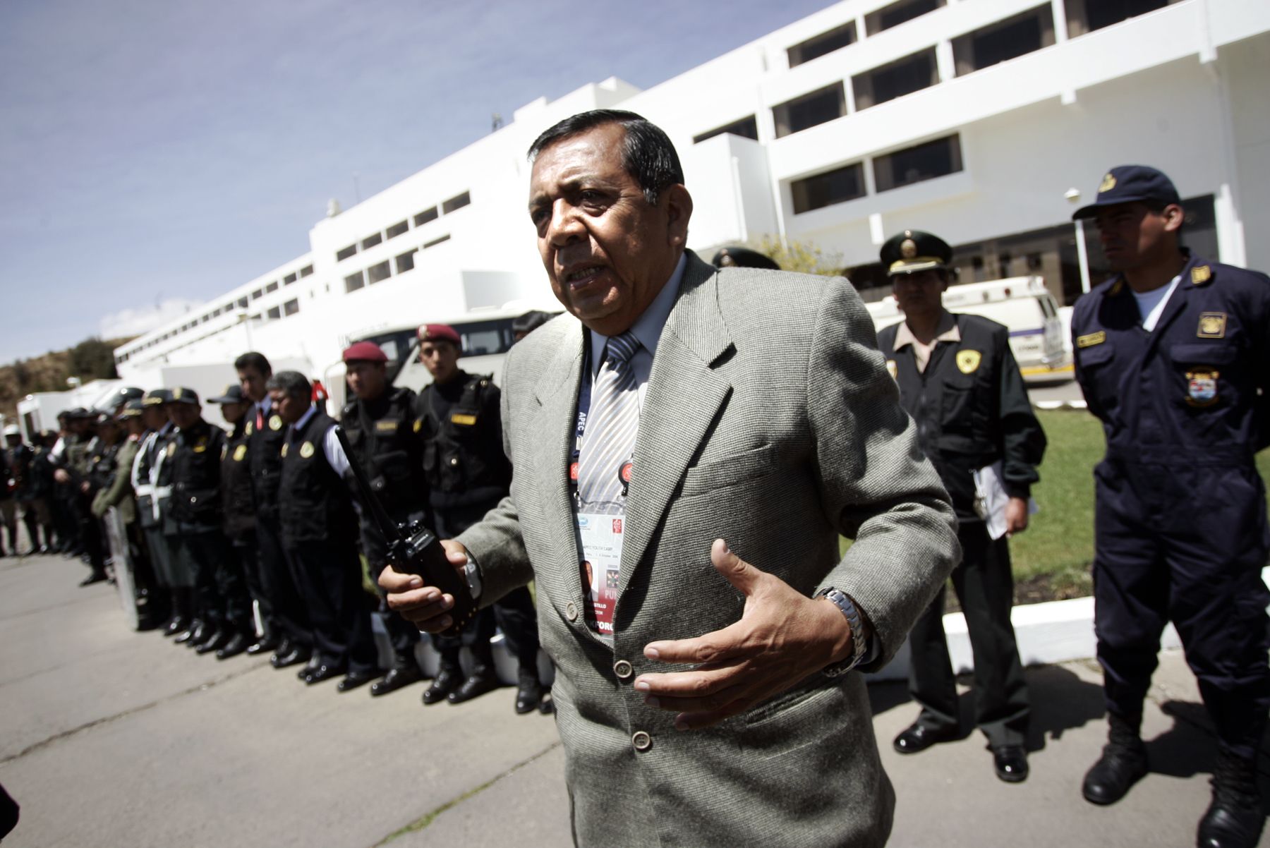 Coronel Alberto Castillo, Jefe del Area de Seguridad de CEAN APEC 2008 que se realiza en Puno. Foto: ANDINA / Rafael Cornejo
