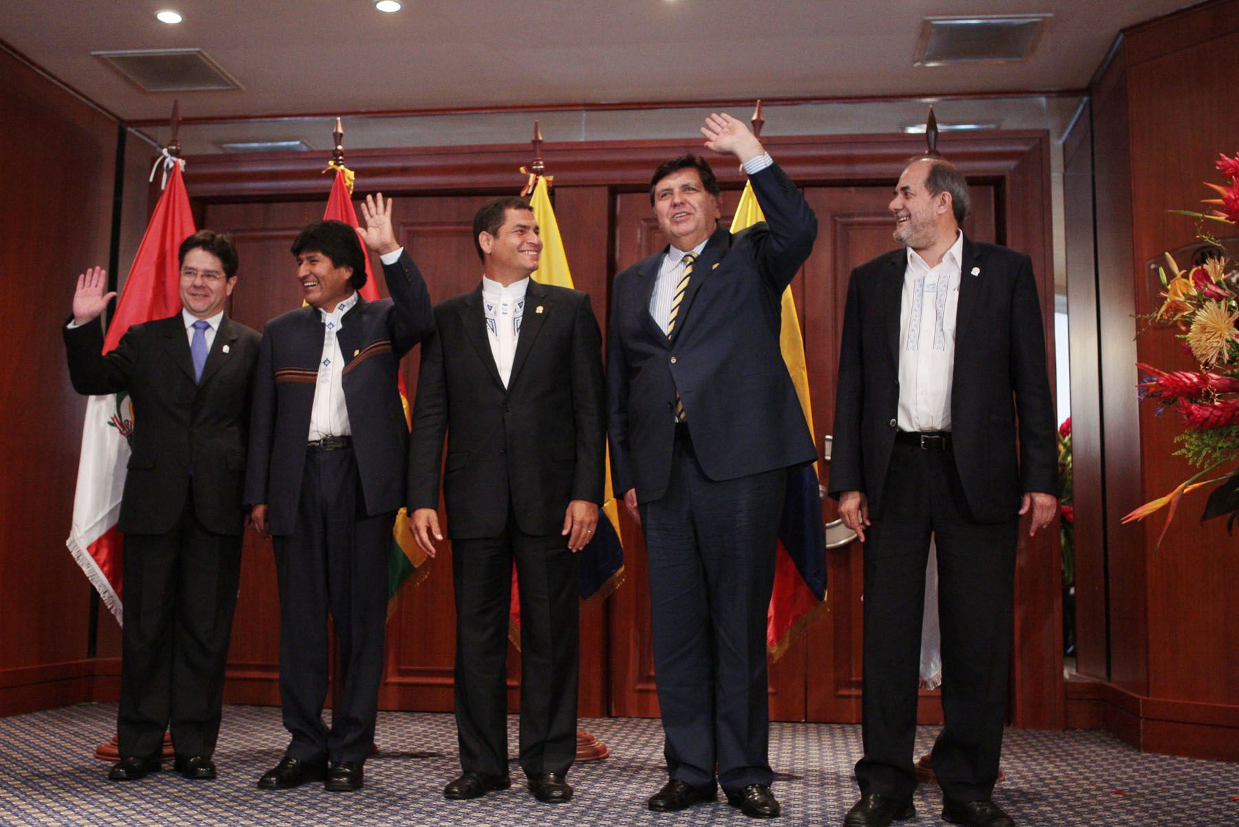 Fotografia Oficial de la reunión extraordinaria del Consejo Presidencial Andino en la ciudad de Guayaquil en Ecuador.
Foto: ANDINA / Carlos Lezama.