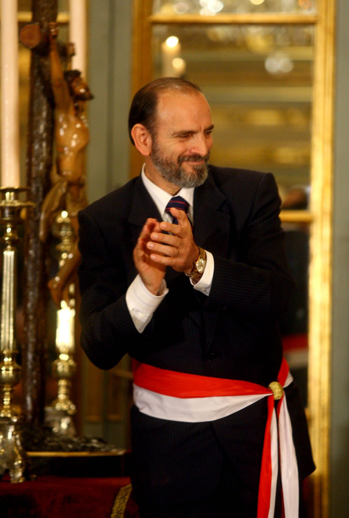 El Presidente de la República, Alan García Pérez, tomó juramento  a Yehude Simon como nuevo presidente del Consejo de Ministros. Foto: ANDINA / Alberto Orbegoso