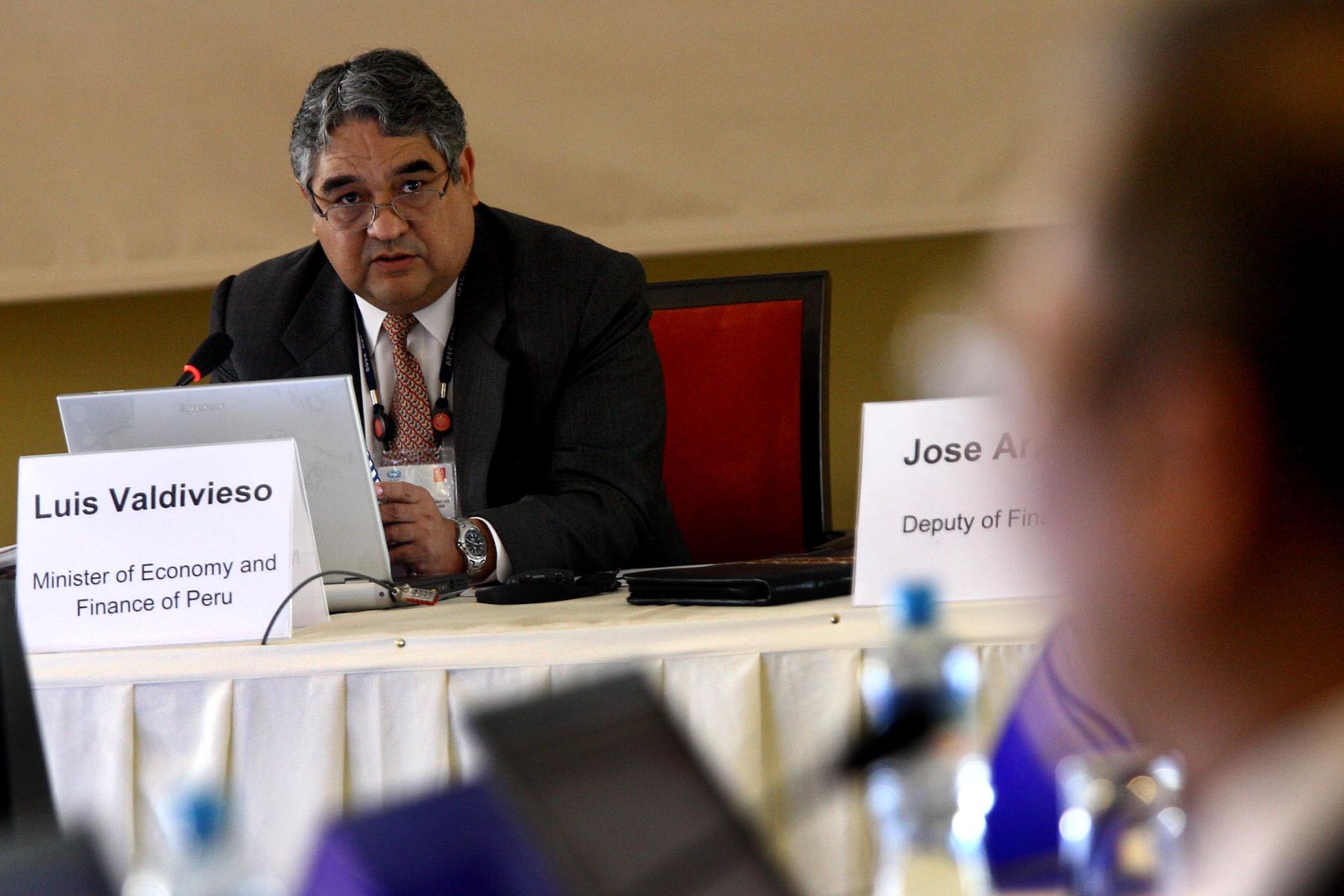 El Ministro de Economía del Perú, Luis Valdivieso, inauguró la 15ª Reunión Ministerial de Finanzas de APEC en la ciudad Trujillo. Foto: ANDINA / Alberto Orbegoso