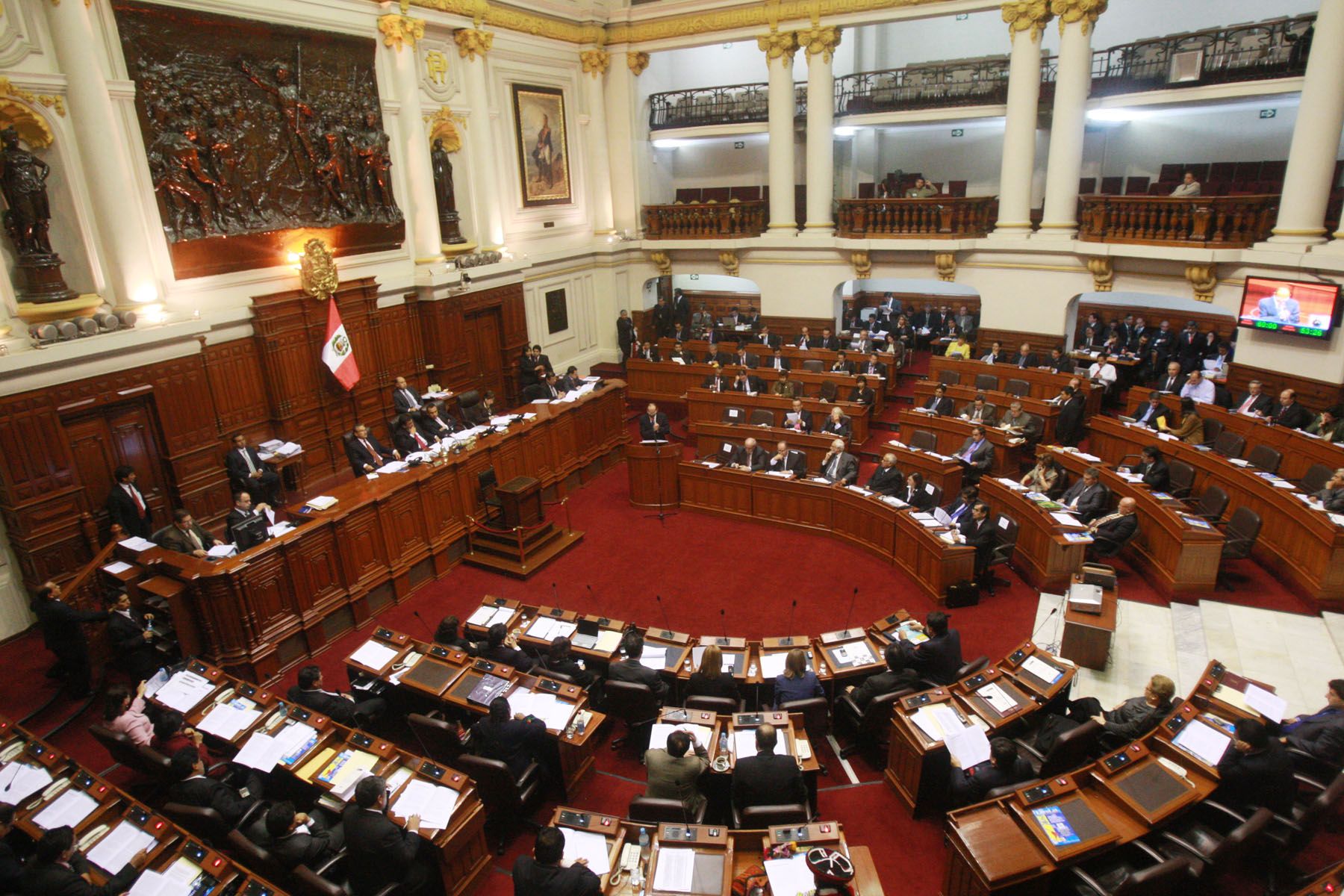 El Presidente del Concejo de Ministros Yehude Simon en el Congreso. Foto: ANDINA/Carlos Lezama