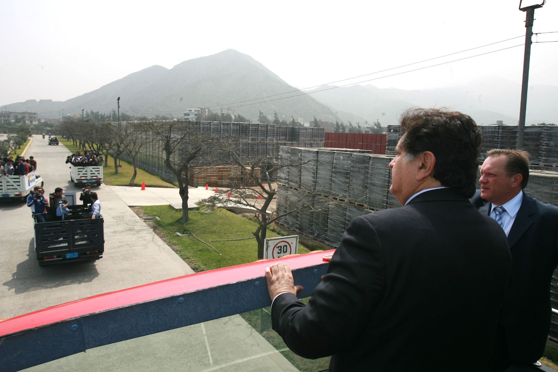 El presidente Alan García asistió esta mañana a la ceremonia de inauguración de obras de modernización y ampliación de la planta industrial del Grupo Backus.