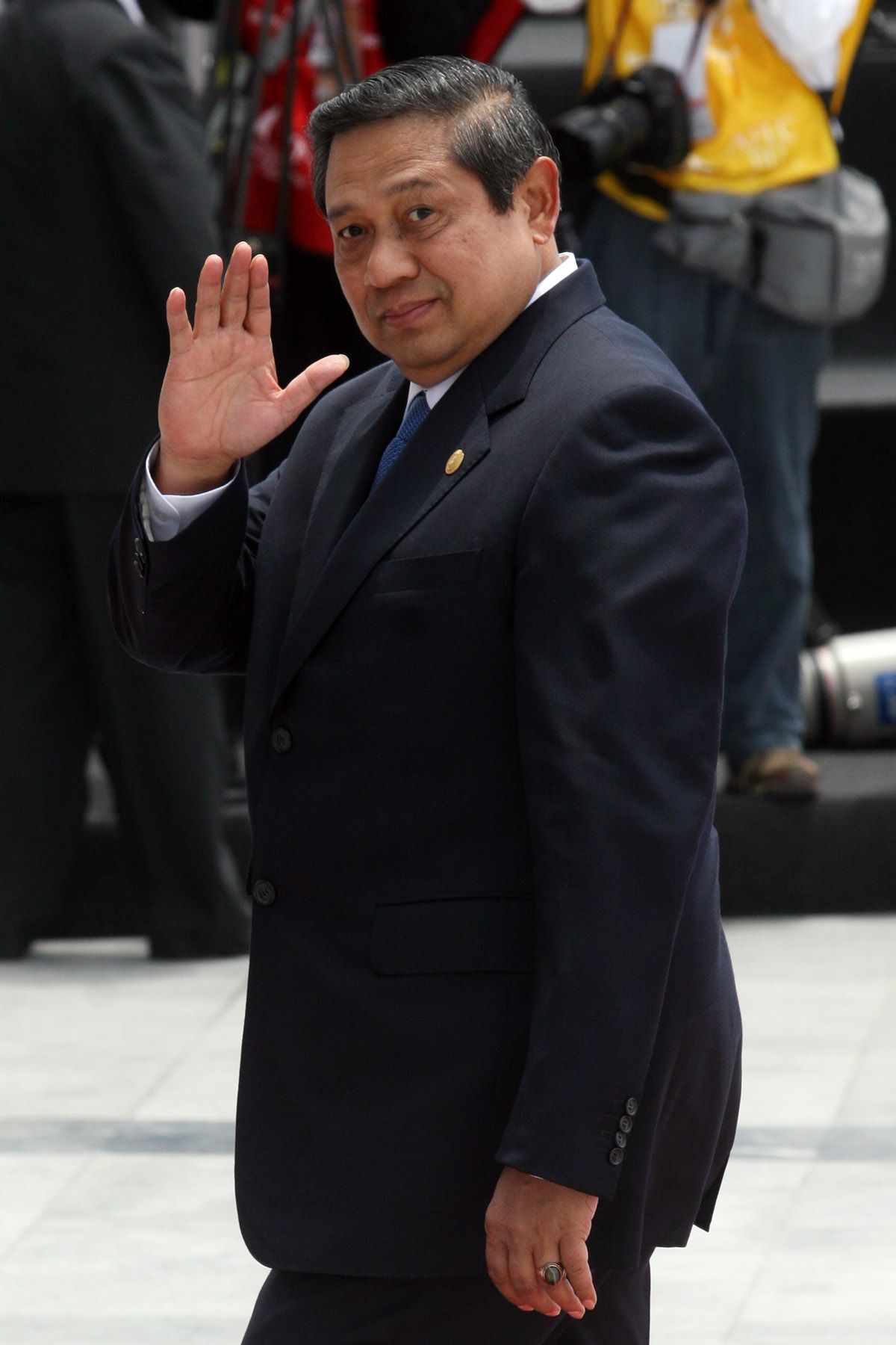 Lìder de Indonesia, Susilo Bambang, en su llegada a la sede de la Cumbre APEC 2008 en el Centro de Convenciones del ministerio de Defensa de Lima. Foto: ANDINA / Carolina Urra