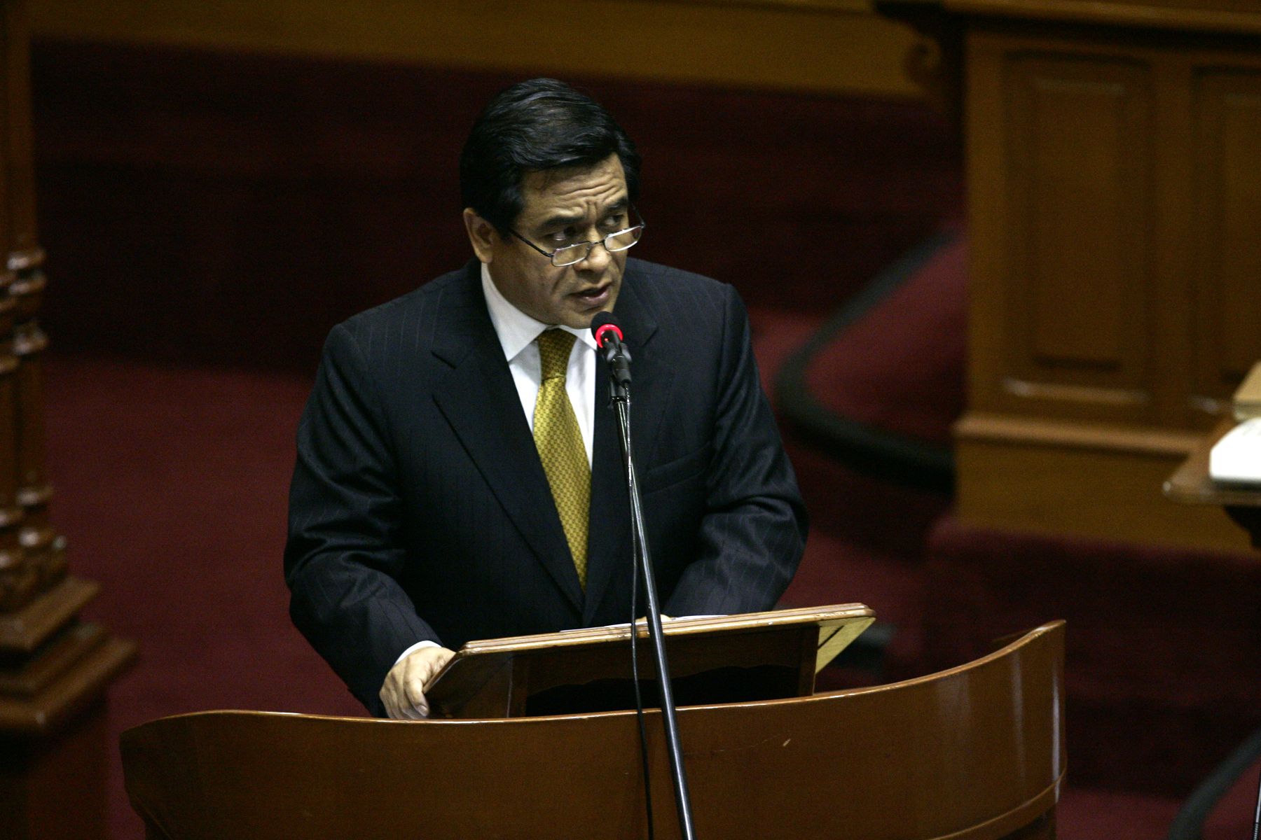 Ministro de Educación, José Antonio Chang, en sesión del pleno del Congreso. Foto: ANDINA/Rafael Cornejo.