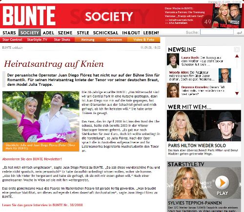 German magazine BUNTE