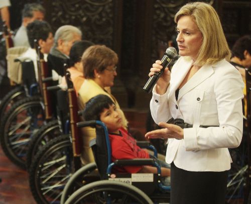 La esposa del jefe del Estado, Pilar Nores de García, liderará recolección de donaciones para Teletón. Foto: ANDINA/Archivo.