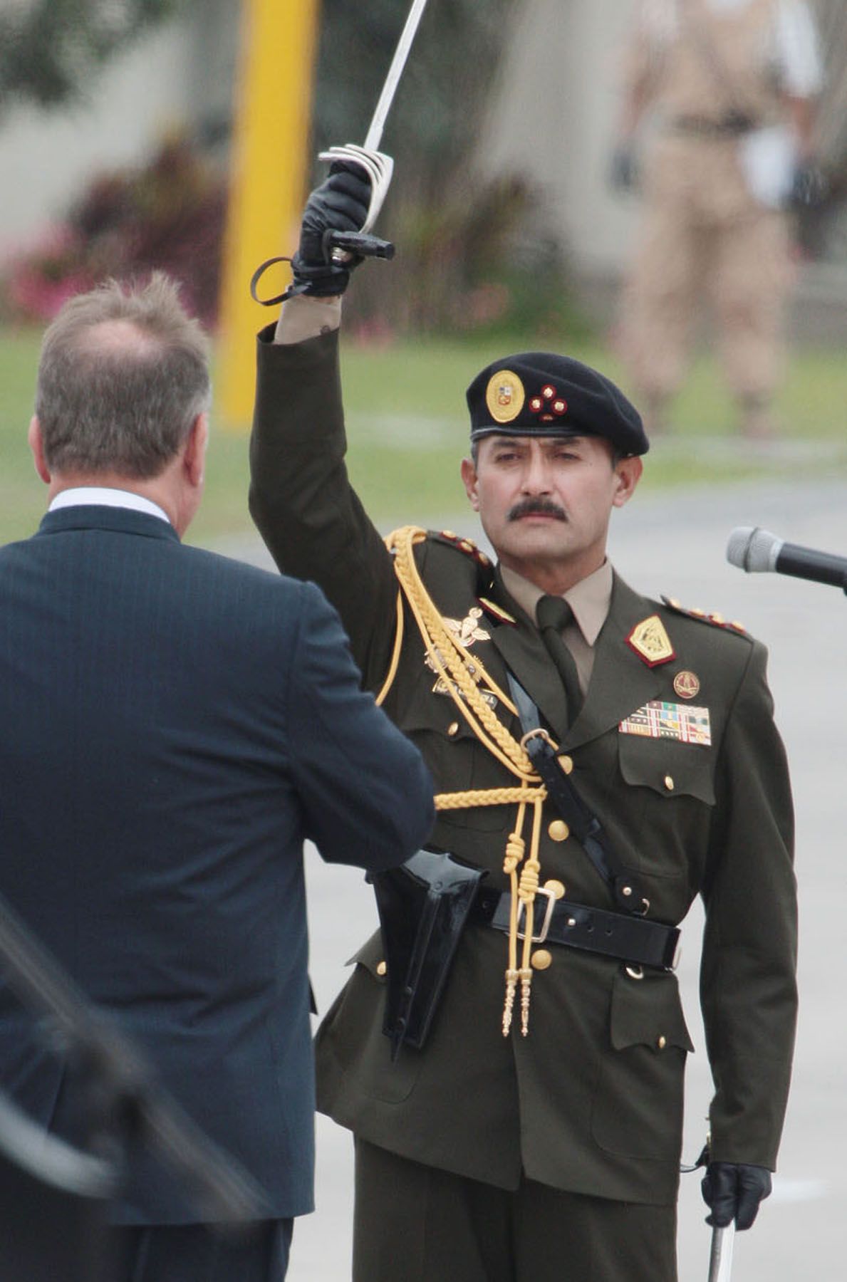Ceremonia de reconocimiento del nuevo comandante general del  Ejército, general Otto Guibovich. Foto: ANDINA/ Carlos Lezama.