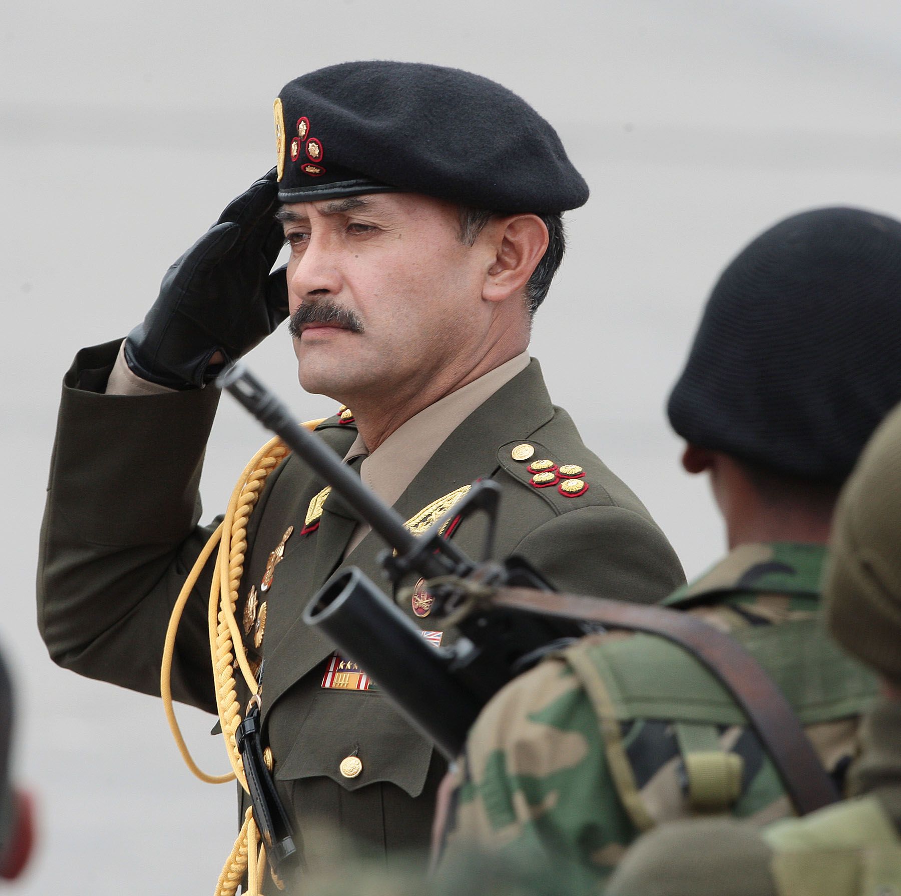 Ceremonia de reconocimiento del nuevo comandante general del  Ejército, general Otto Guibovich. Foto: ANDINA/ Carlos Lezama.