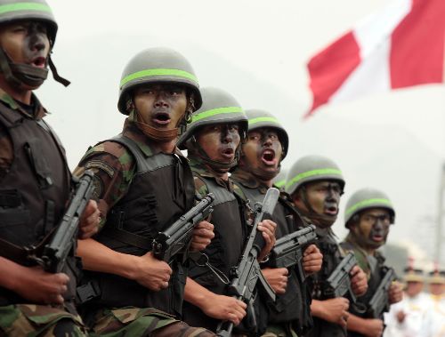 Soldados del Ejército.Foto:ANDINA/Carlos Lezama.