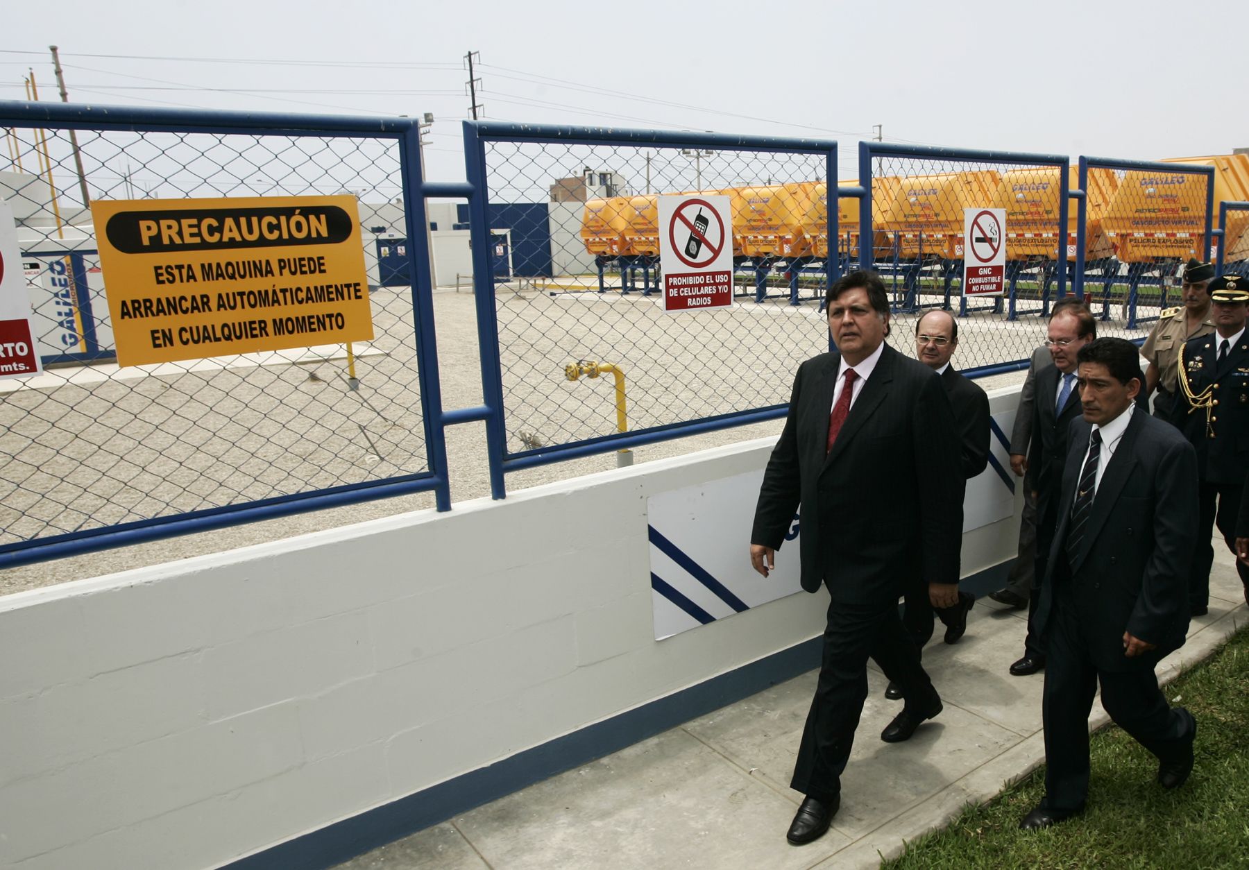 Presidente Alan García inaugura planta de gas natural comprimido en Lurin. Foto: ANDINA / Rafael Cornejo.