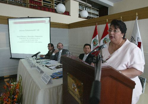 La defensora del Pueblo, Beatriz Merino,  presenta informe sobre Salud Mental y Derechos Humanos. Foto: ANDINA/Victor Palomino