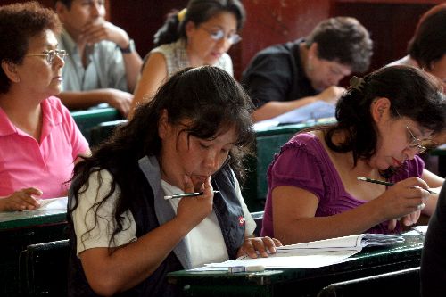 Evaluación de docentes. Foto: Andina/Difusión