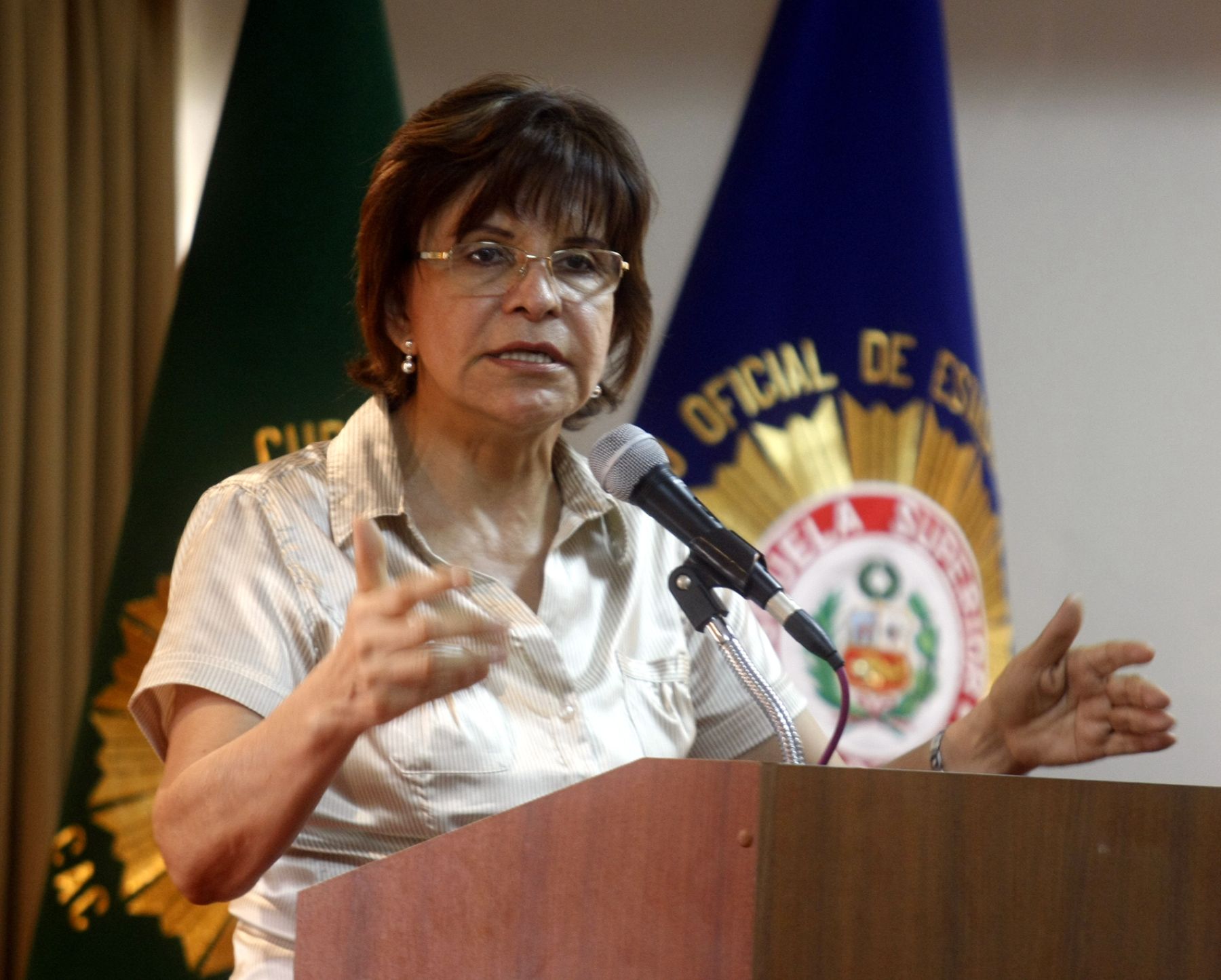 La Ministra del Interior, Mercedes Cabanillas. Foto:ANDINA / Juan Carlos Guzmán Negrini.