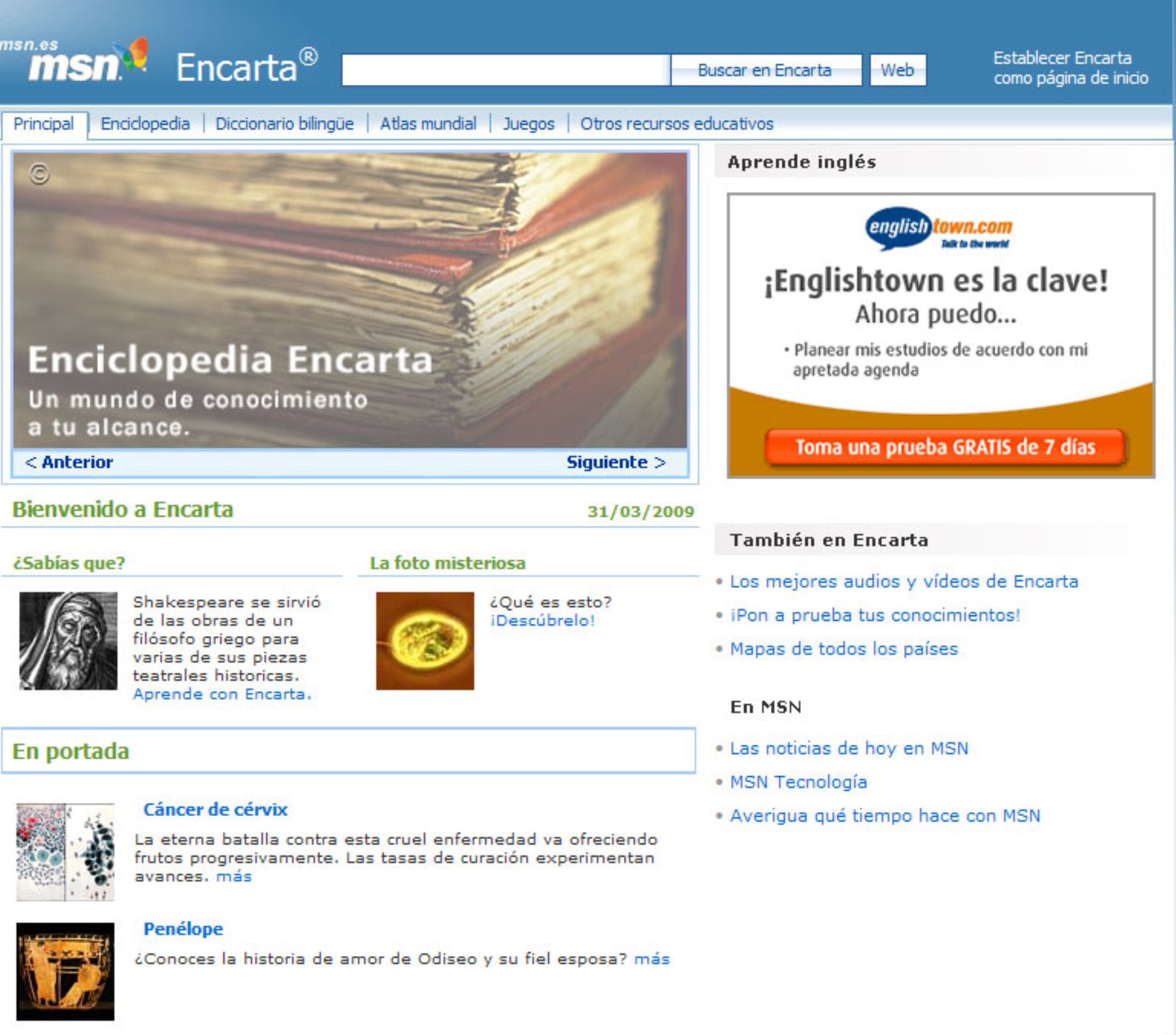 Enciclopedia Encarta de Microsoft.