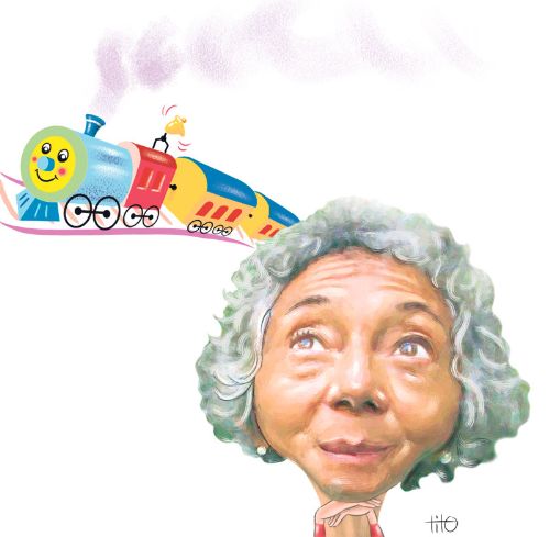 Delfina Paredes. Caricatura: Tito Piqué