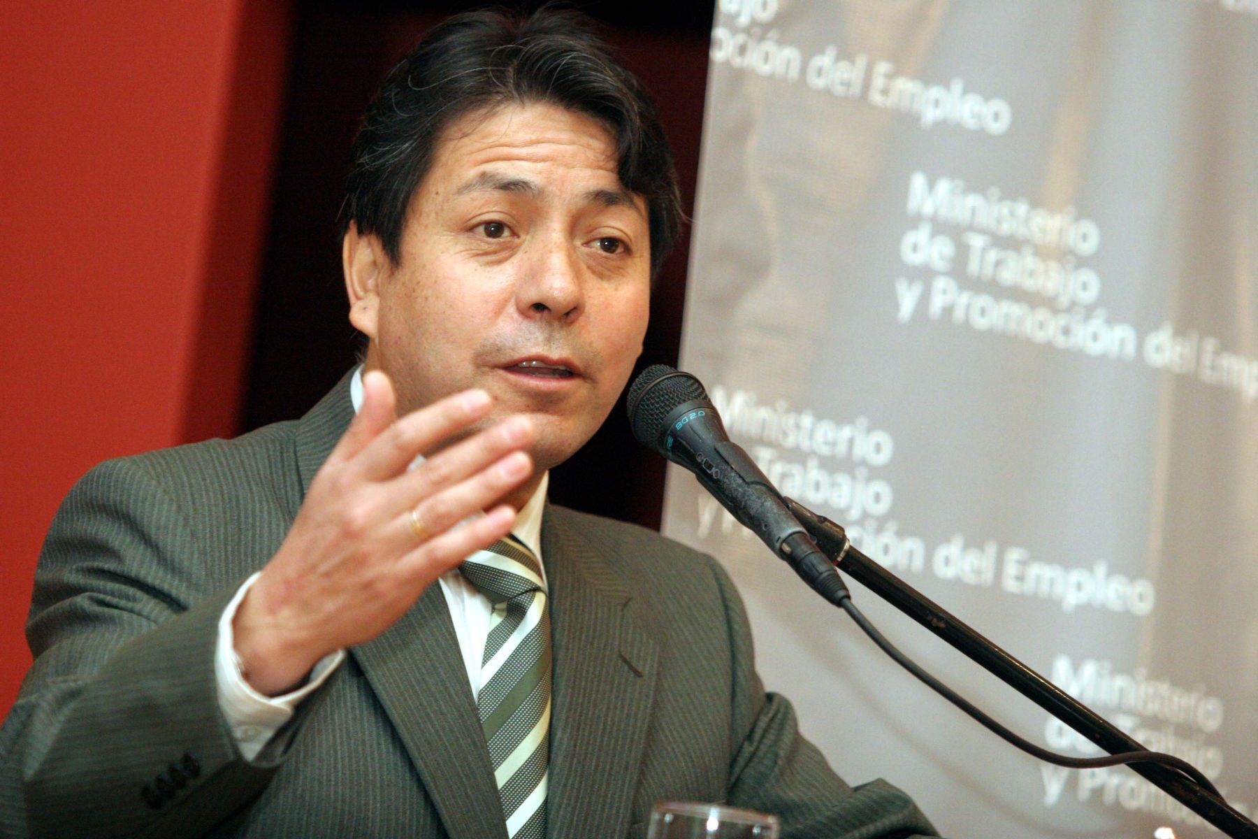 Ministro de Trabajo, Jorge Villasante, inaugura la Primera  Cumbre Peruana de Relaciones Laborales.
 Foto: ANDINA/Rocío Farfán.