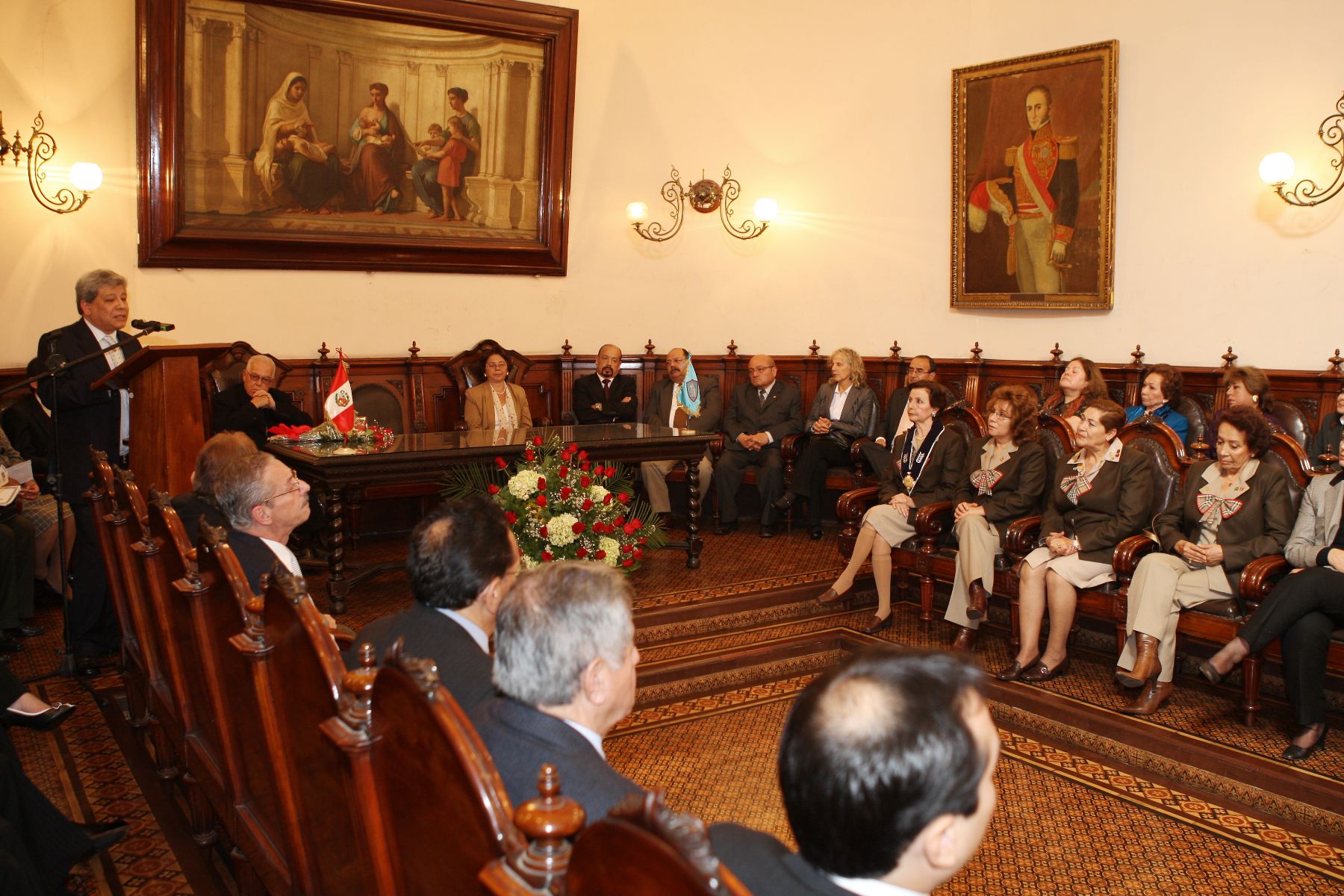 Presidente de la Beneficencia de Lima, Dennis Zúñiga, en el aniversario de la BPL. Foto. ANDINA/Norman Córdova.