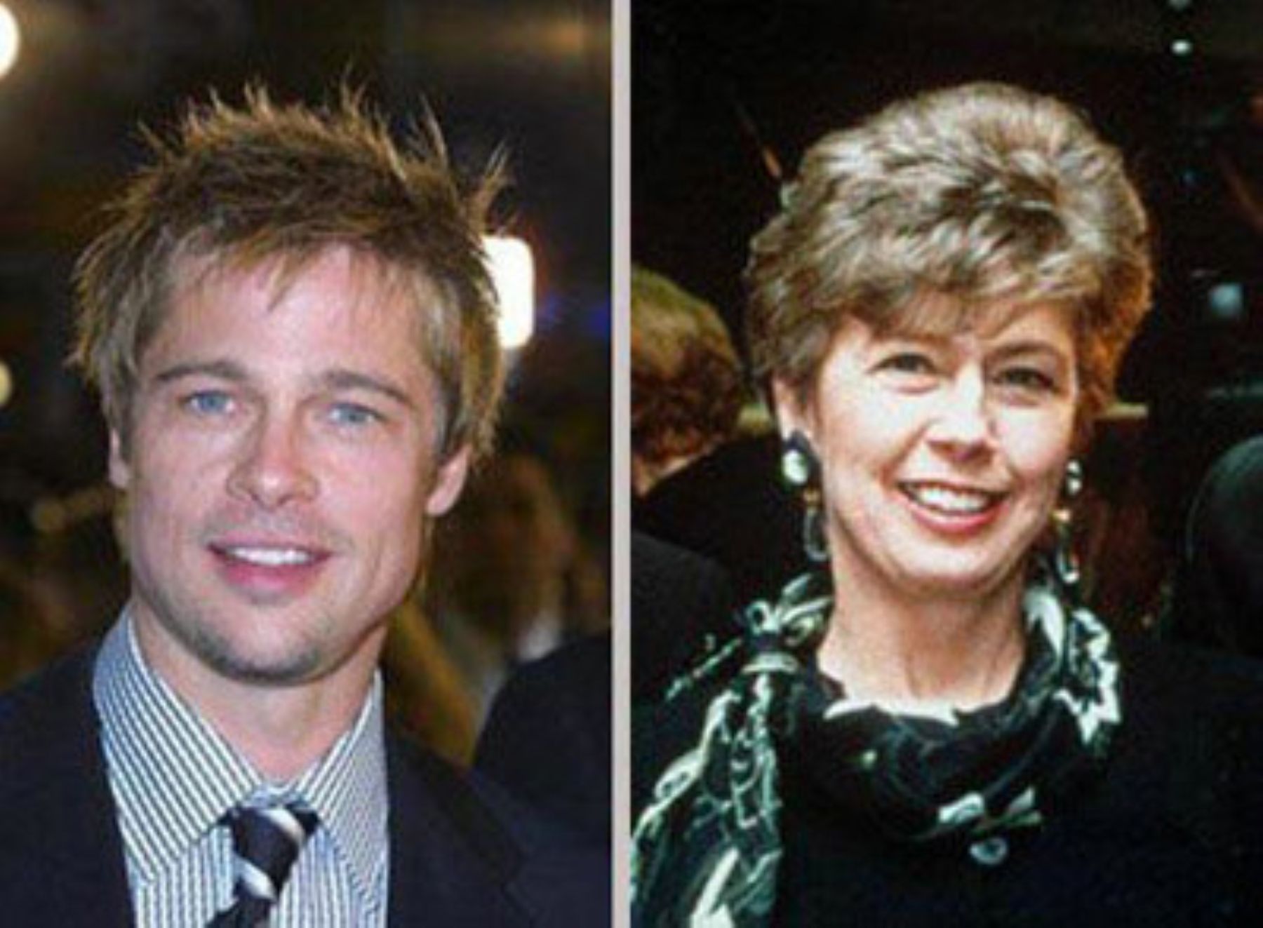 Brad Pitt y su madre, Jane.