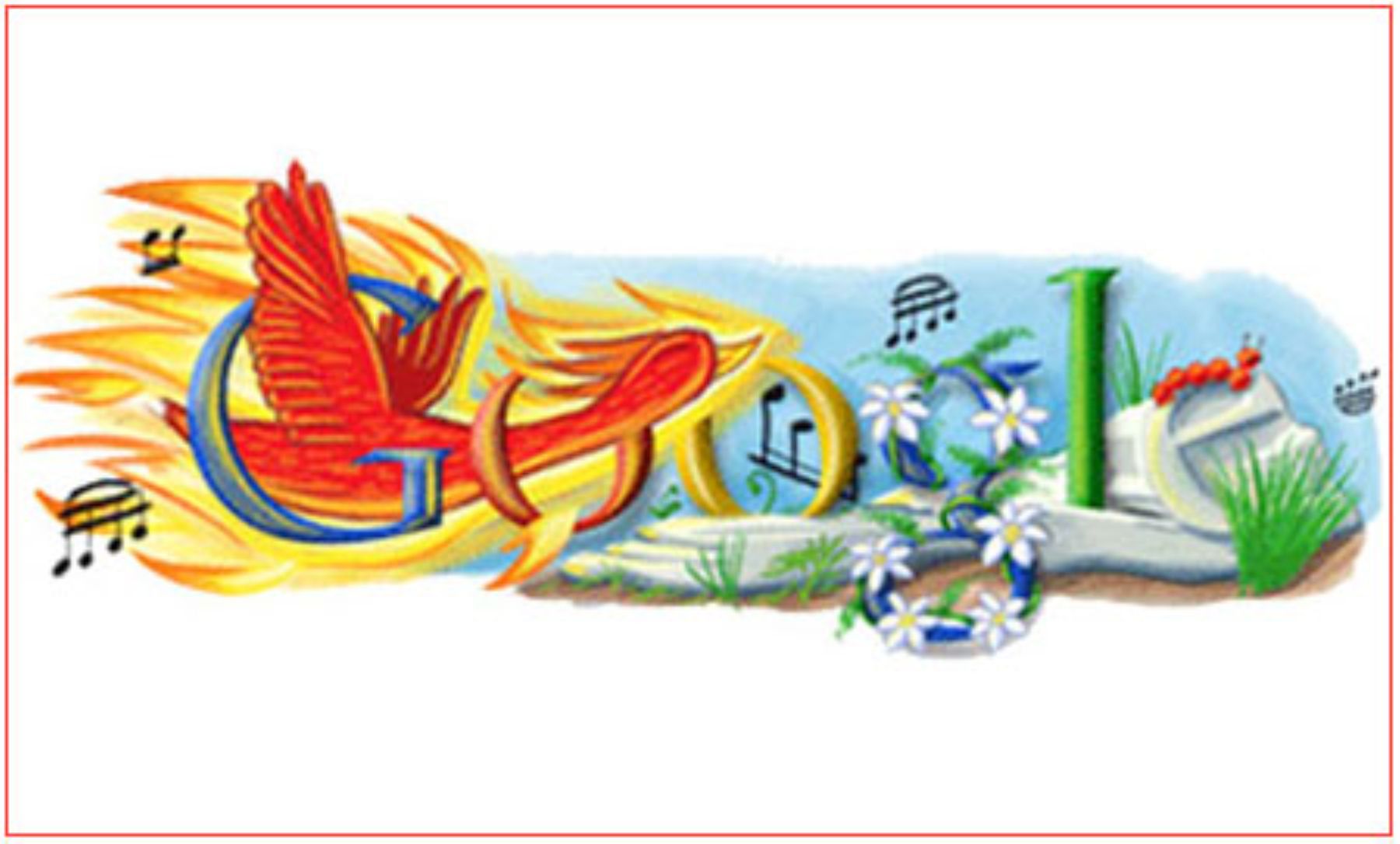 Logo con le que Google rinde homenaje a Igor Stravinsky