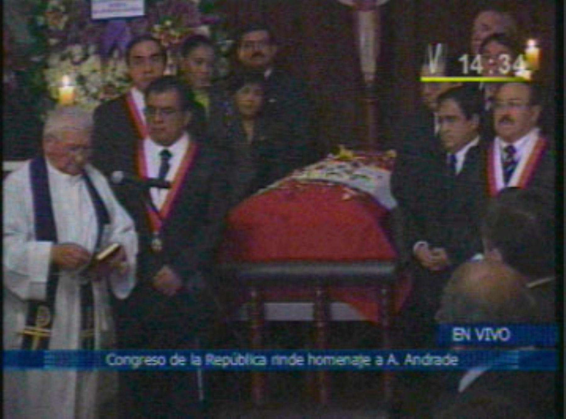 Congreso rinde homenaje póstumo a Alberto Andrade en el Palacio Legislativo. Foto: Captura TV.