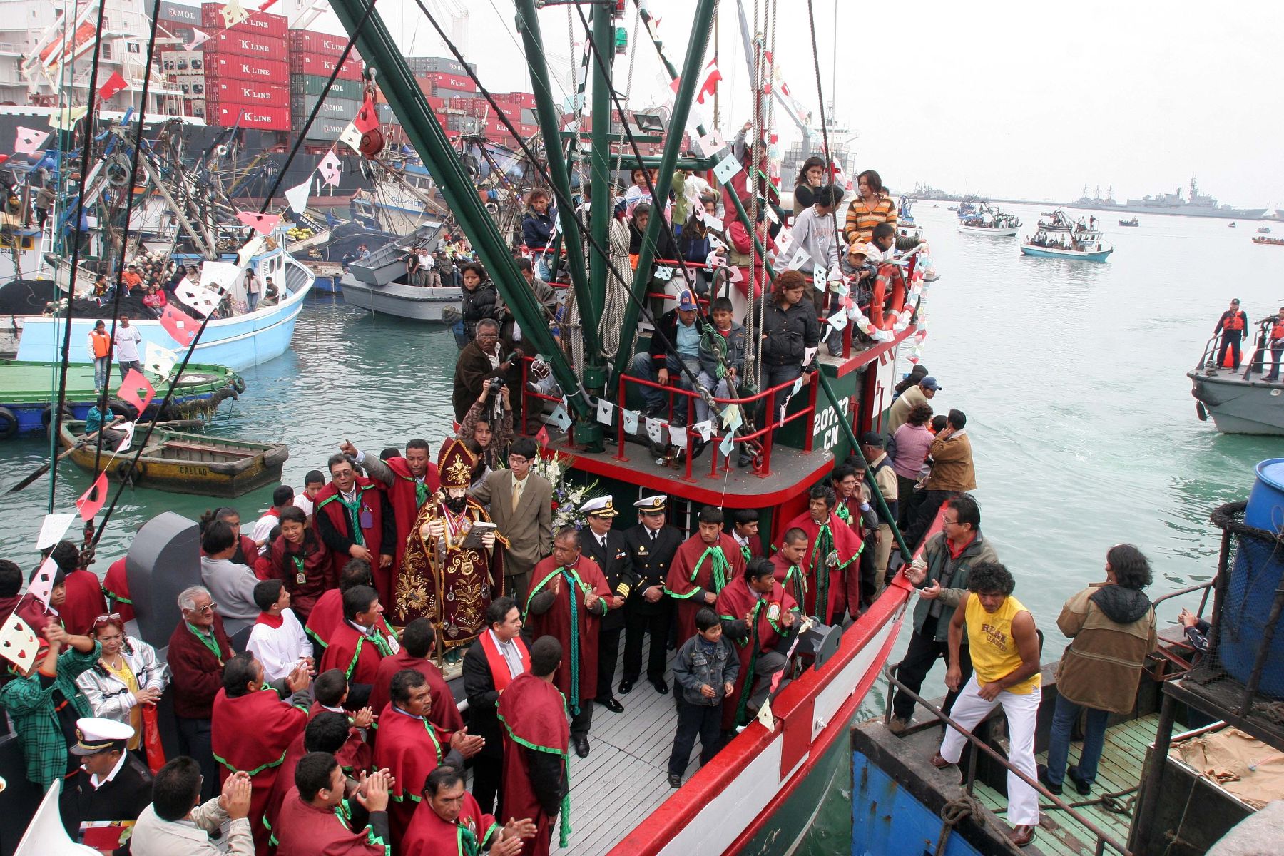 Tradicional procesión de San Pedro en el mar del Callao. Foto: Gob. Reg. Callao