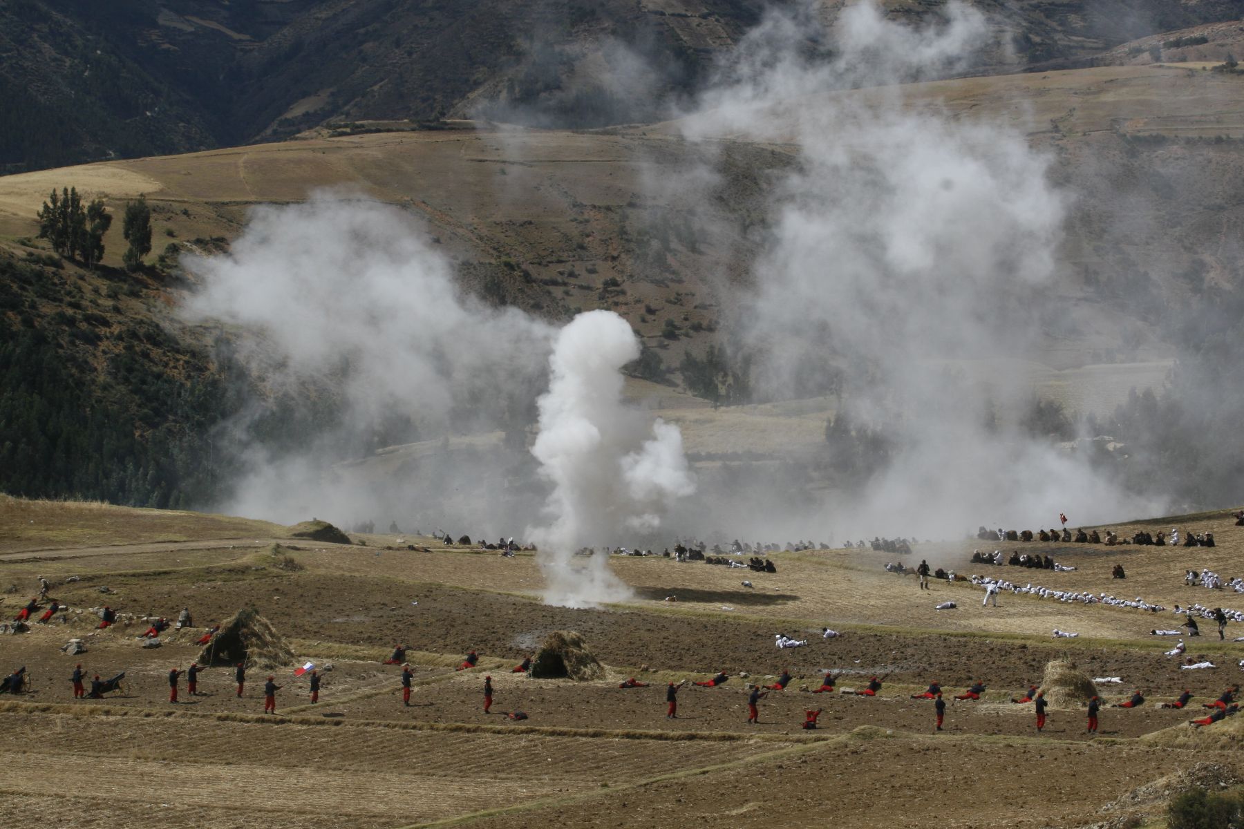 Escenificación de batalla de Marcavalle y Pucará. Foto. ANDINA/Stephanie Zollner