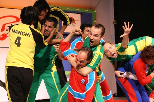 Equipo de Pataclaun en anterior competencia de Impro