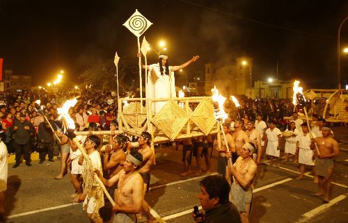 Supe celebra con fiesta multicolor declaratoria de Caral como Patrimonio Cultural de la Humanidad. Foto: ANDINA / Juan Carlos Guzmán Negrini.