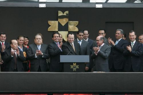 Ministro Carranza en Bolsa Mexicana de Valores