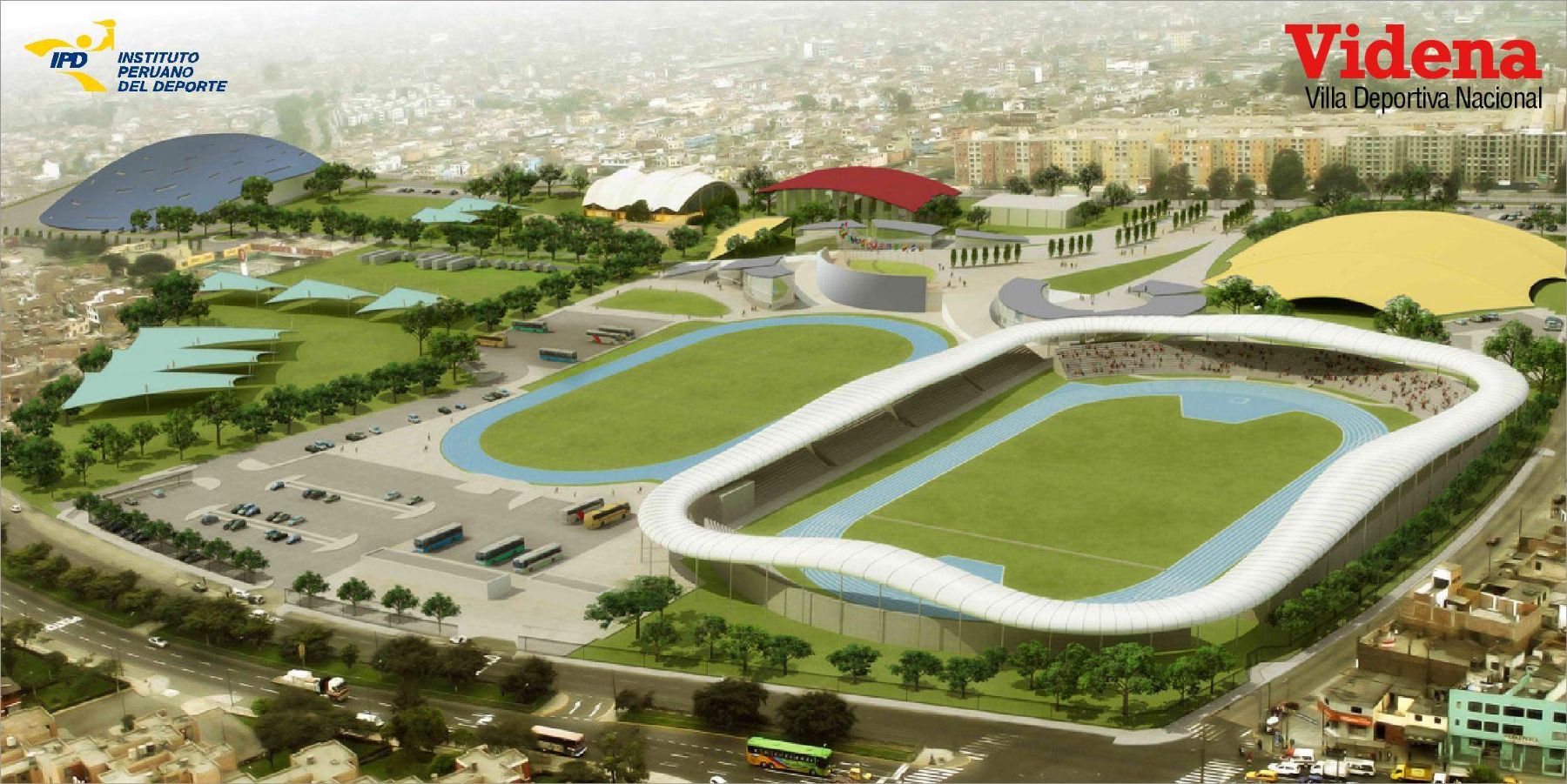 Proyecto de Nueva Villa Deportiva Nacional para los Juegos Panamericanos 2015. Foto: Difusión