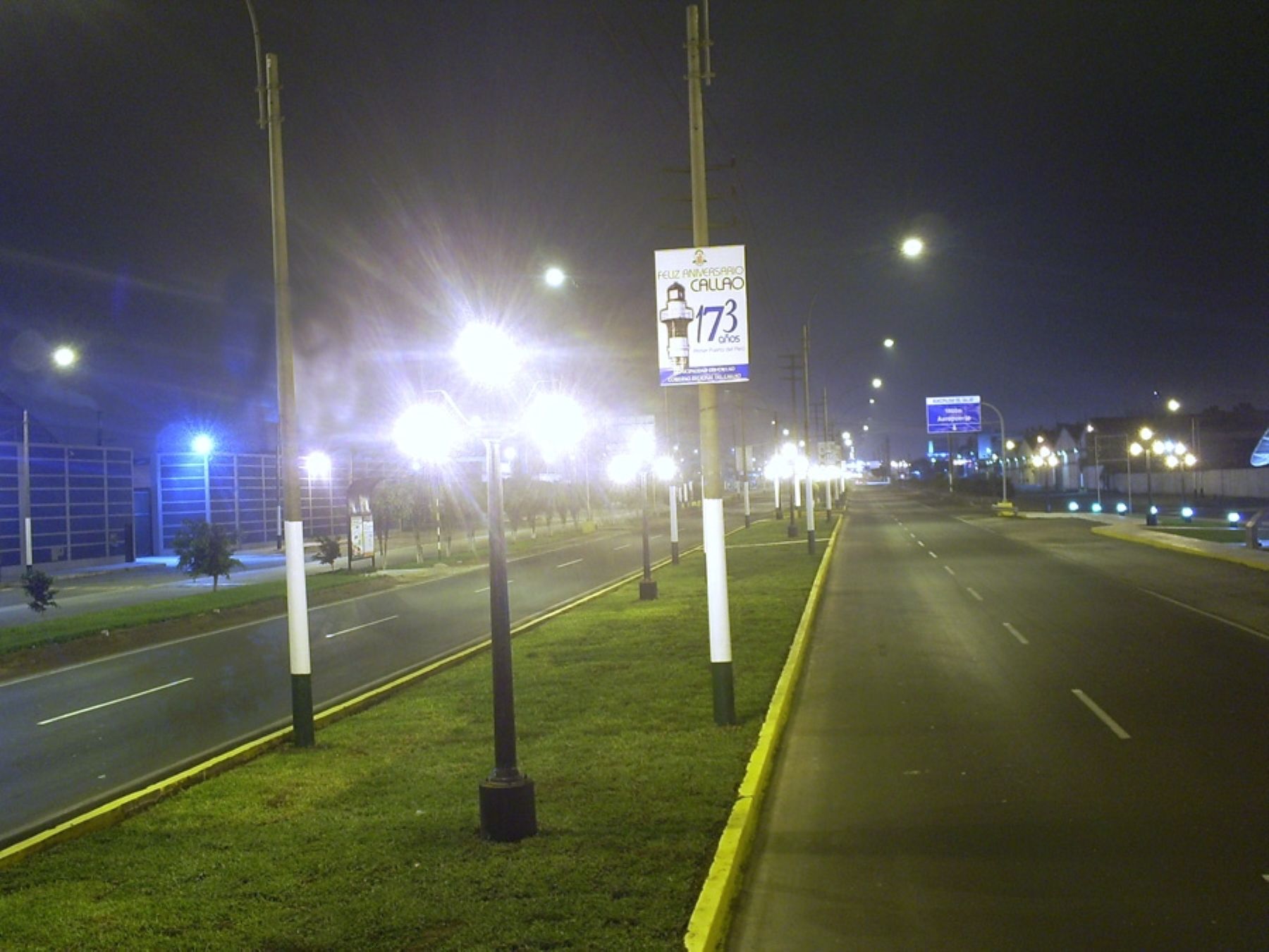 Nueva iluminación en Av. Faucett. Foto: Andina/Mun. del Callao.