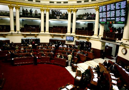 Pleno del Congreso aprueba reforma constitucional. Foto: ANDINA/Víctor Palomino.