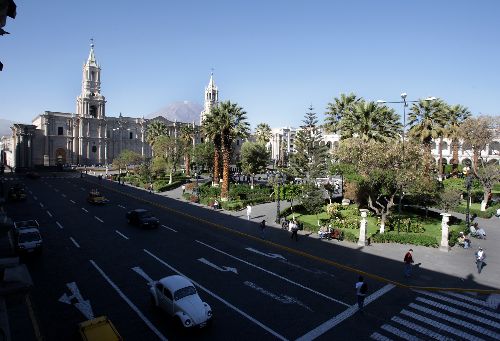 Plaza de Armas de la ciudad de Arequipa-Foto:ANDINA/Jack Ramón