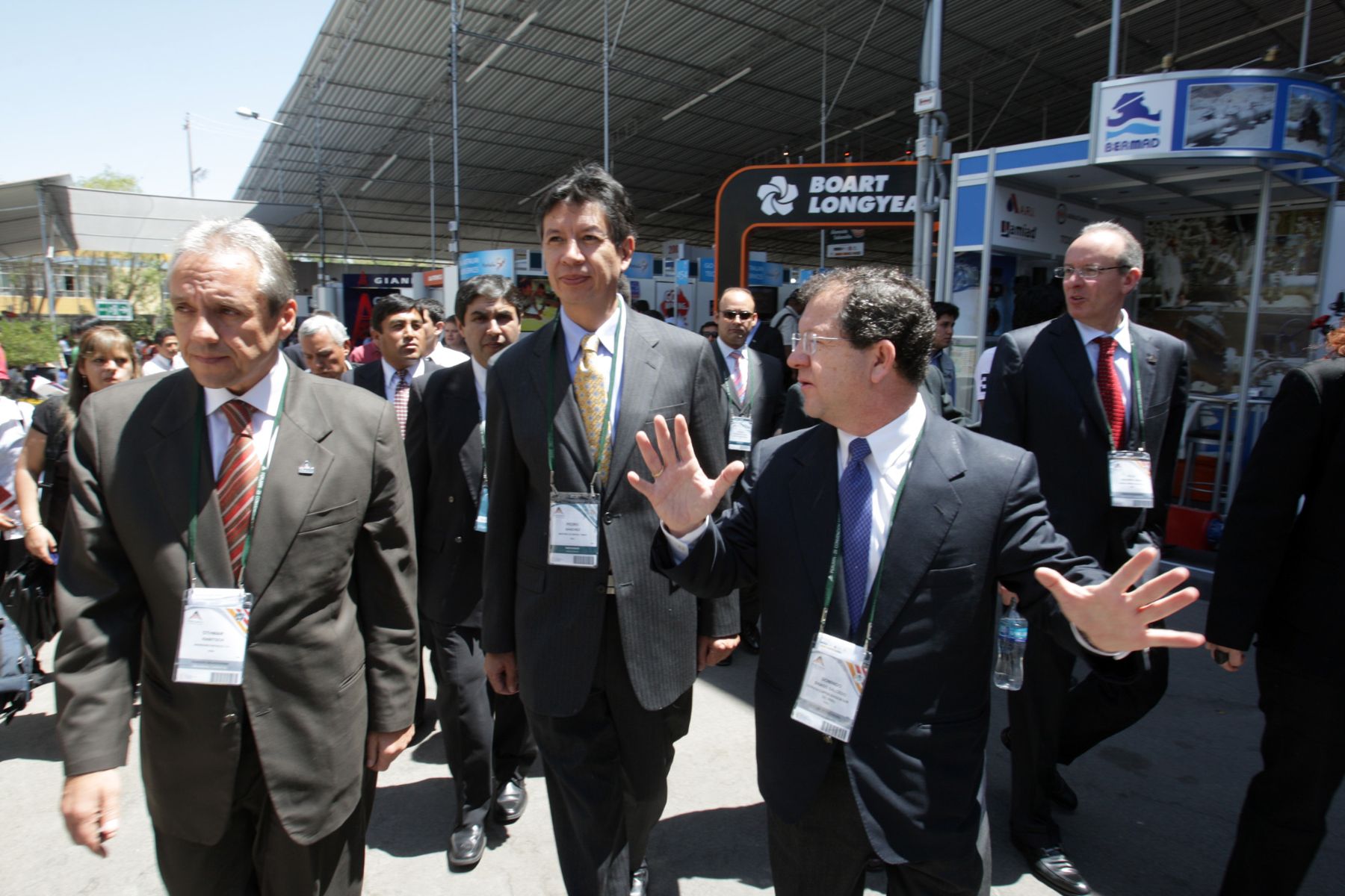Llegada del Ministro de Energía y Minas, Pedro Sanchez, a las instalaciones de la Convención Minera Perumin en la ciudad de Arequipa.
Foto :ANDINA /Jack Ramón.