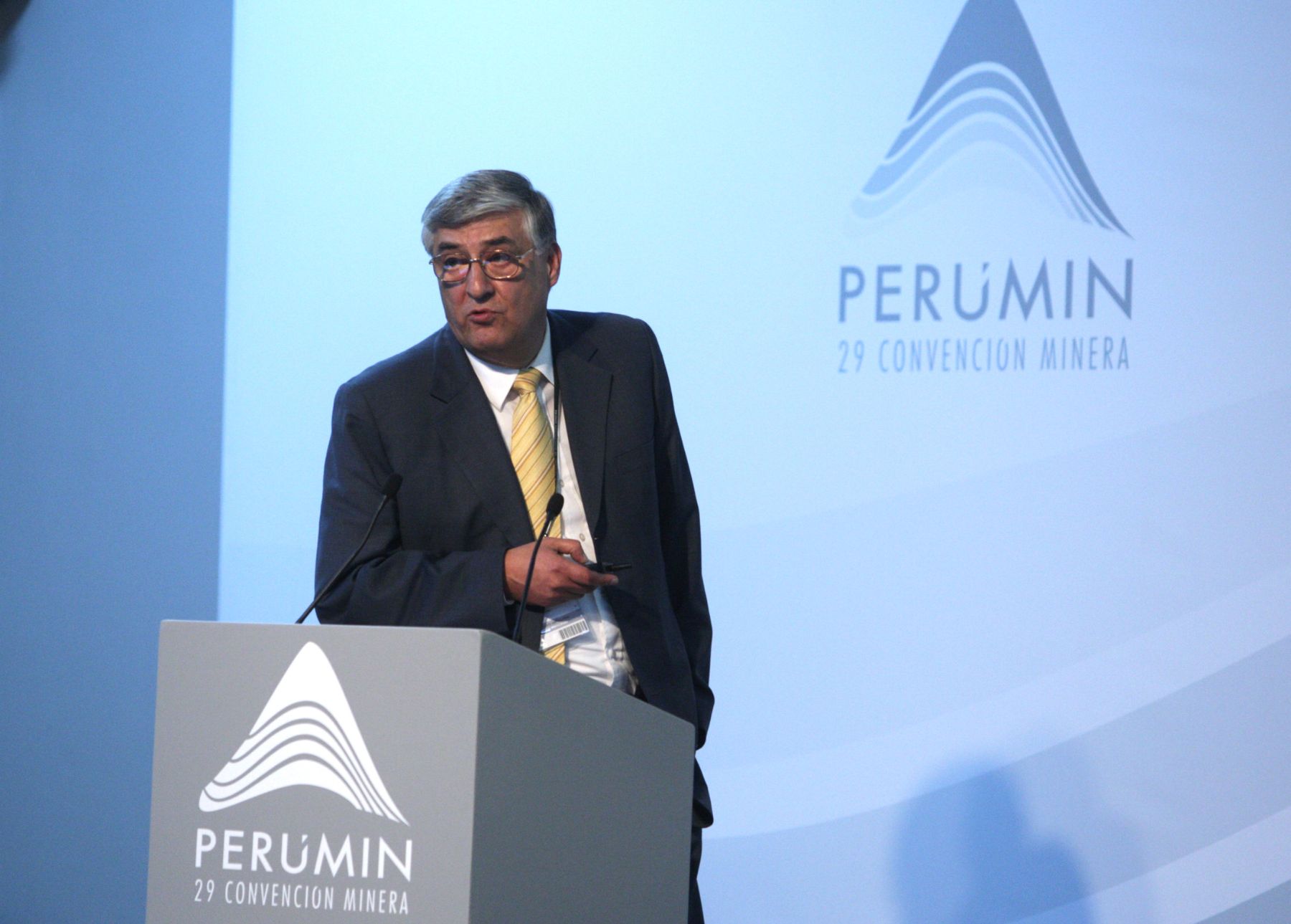 Francois Muths,gerente de operaciones de la compañia de Minas Buenaventura,Expone en  el marco de la Convención Minera Perumin. que se realiza en la ciudad de Arequipa.Foto:ANDINA/Jack Ramón