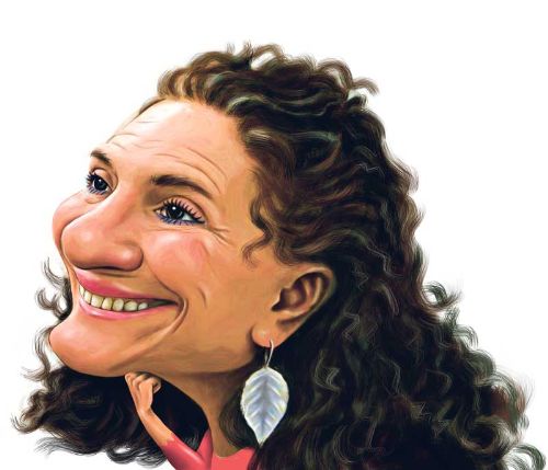 Claudia Dammert. Caricatura: Tito Piqué