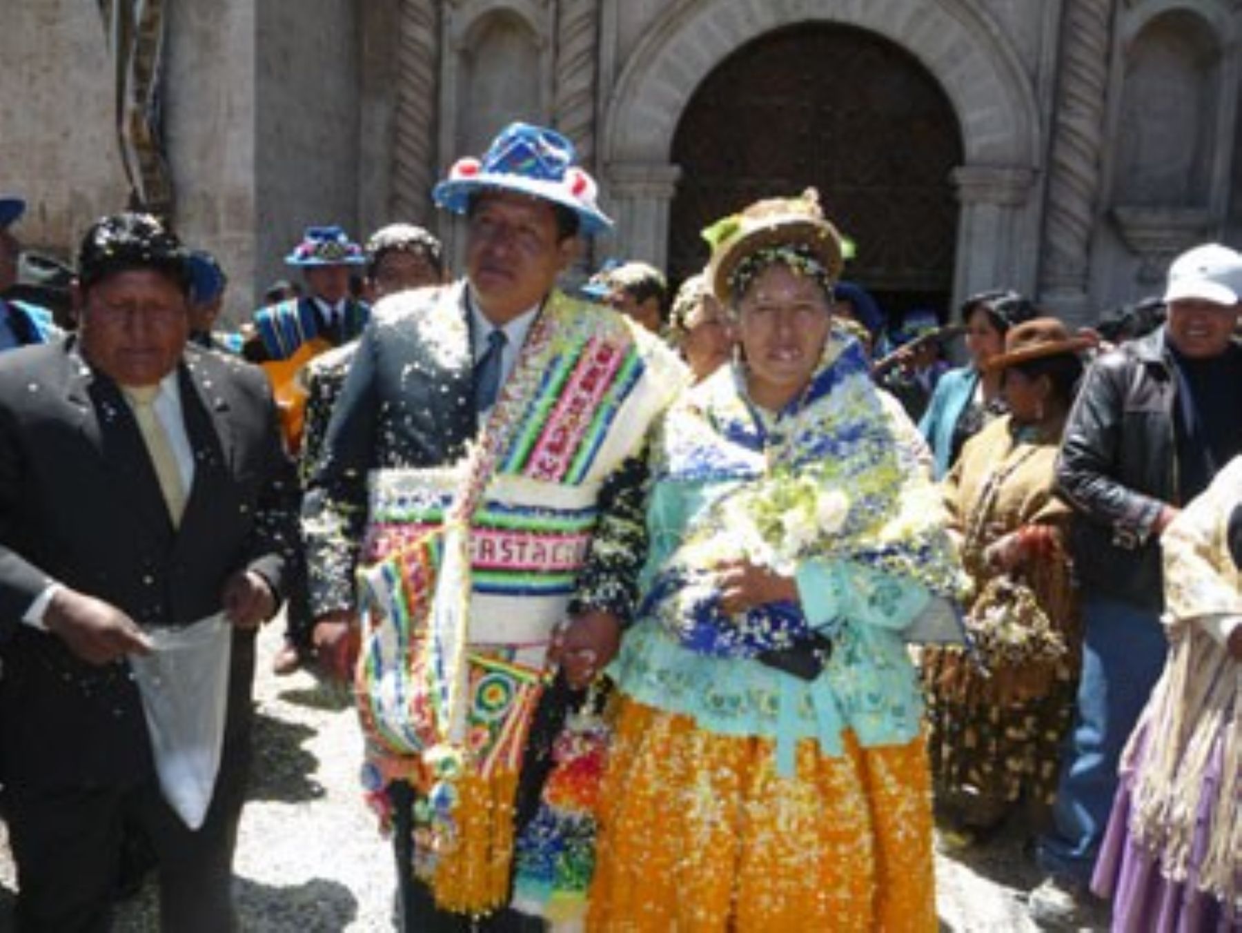 Bailarines del grupo de machuaychas. Foto: Diario Los Andes.