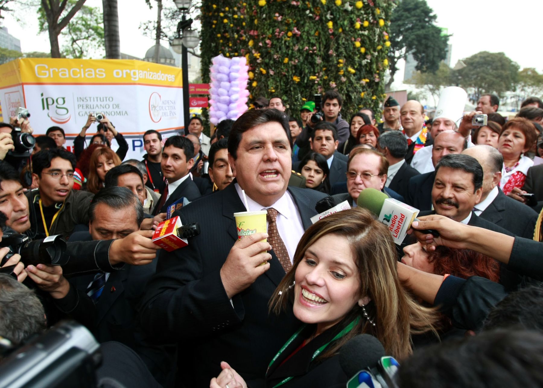 Presidente Alan García inauguró este medio día la Feria Gastronómica Mistura.
Foto: Sepres.