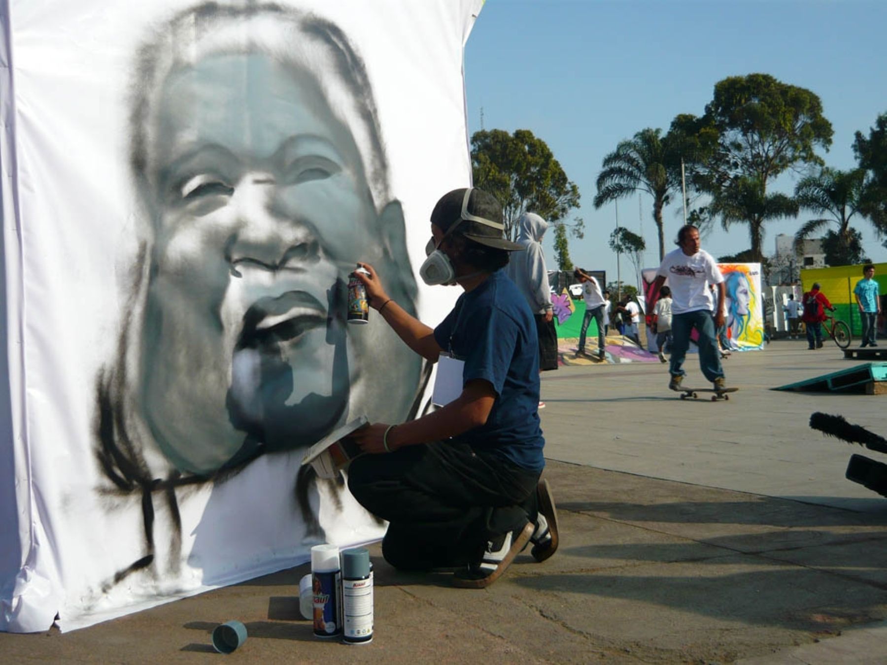 Arturo "Zambo" Cavero será recordado en graffiti pintado en Jesús María. Foto: Andina/Difusión.