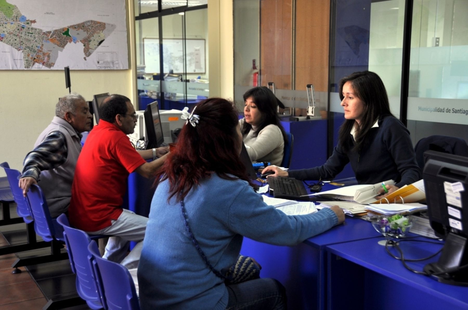 Atención en municipio de Surco. Foto: Andina/Mun. de Santiago de Surco.