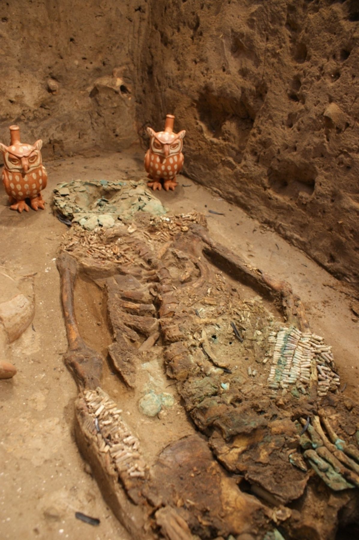 Joven noble hallado en tumba 15 del complejo arqueológico de Huaca Rajada-Sipán. Foto: ANDINA/Silvia Depaz.