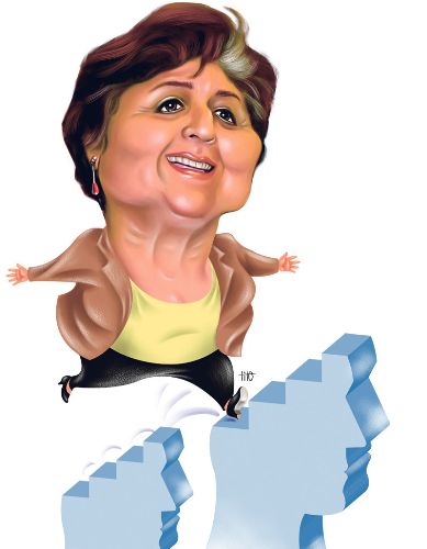 Carmen Gonzáles Cueva. Caricatura: Tito Piqué