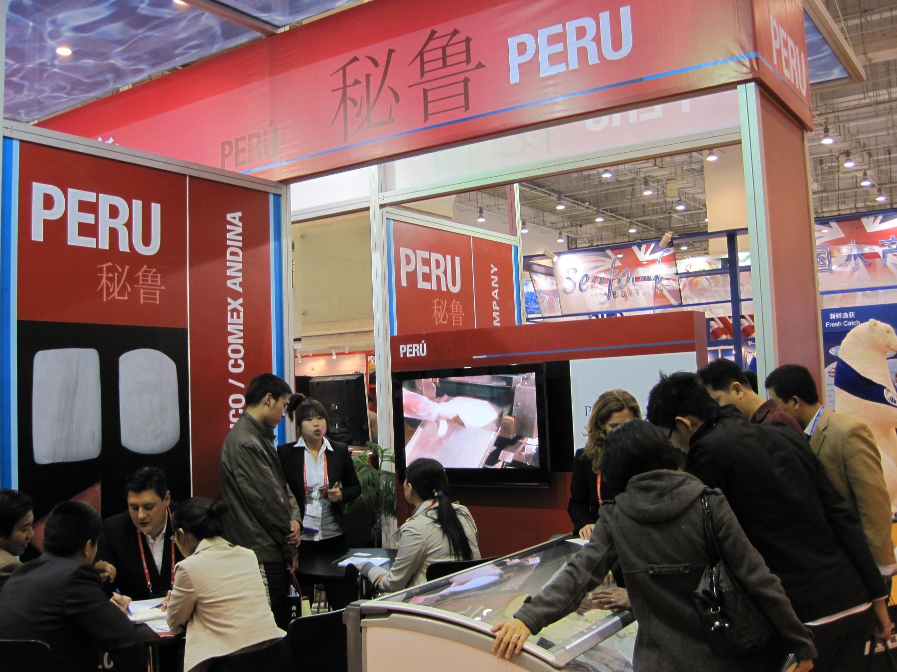 Stand de Perú en la China Fisheries & Seafood Expo 2009.