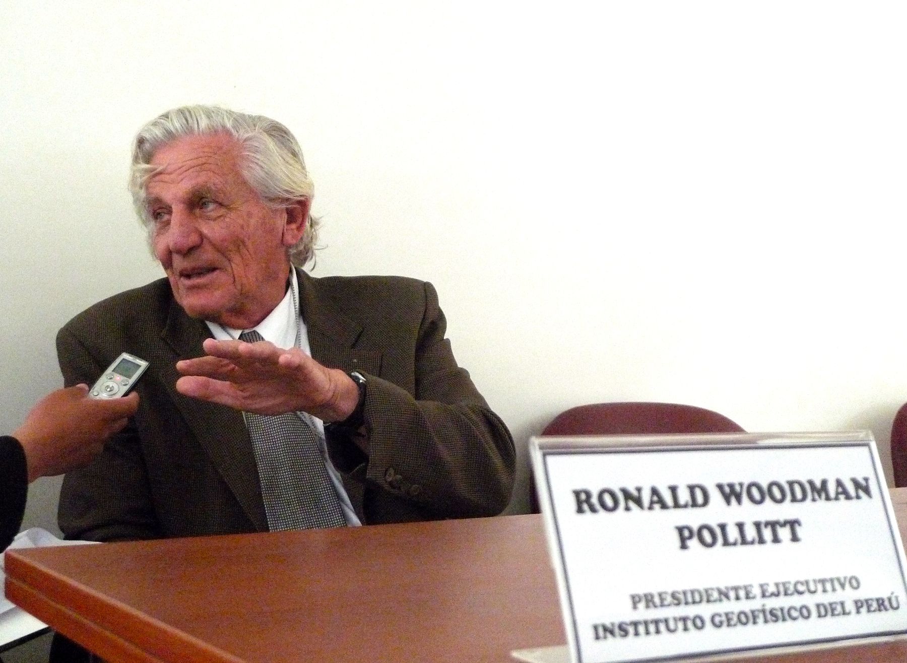 Ronald Woodman, presidente ejecutivo del Instituto Geofísico del Perú. Foto: ANDINA / Víctor Véliz.